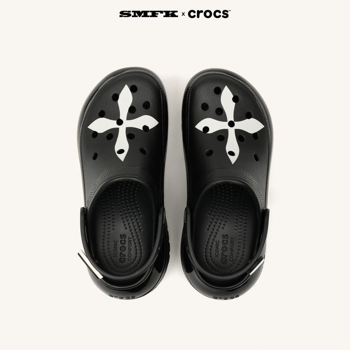 SMFK SMFK X CROCS BLACK AND WHITE CROSS CLOG UNISEX