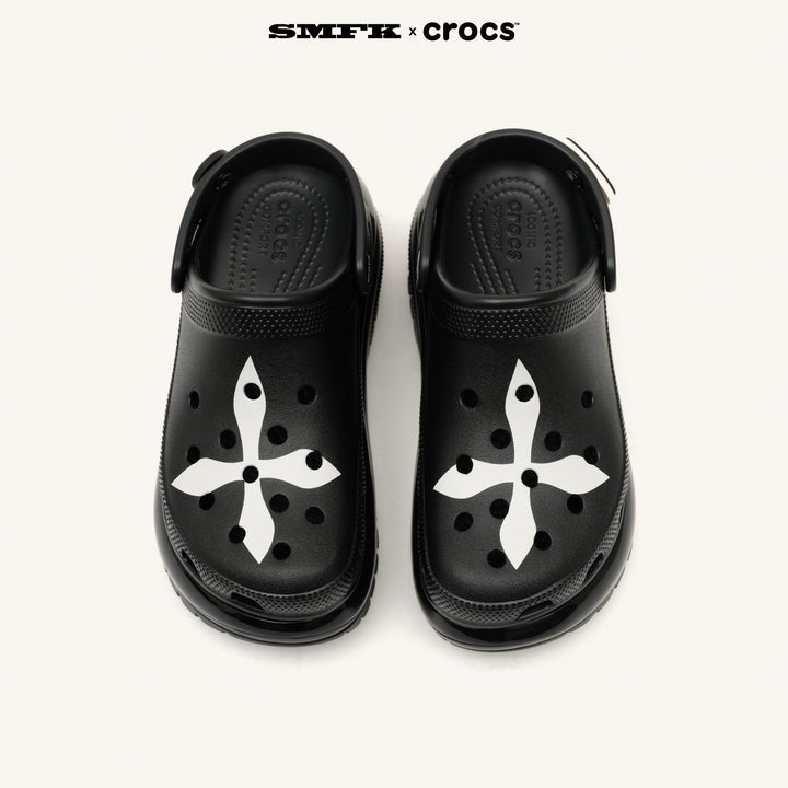 SMFK SMFK X CROCS BLACK AND WHITE CROSS CLOG UNISEX