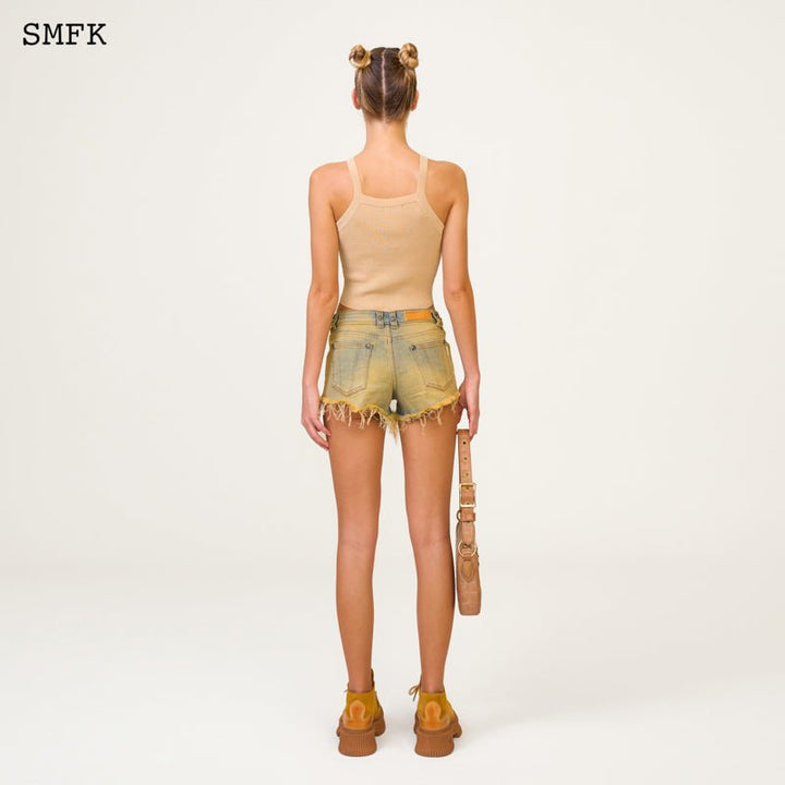 SMFK TEMPLE CHINESE BANDEAU SPORTY TOP CHEESE