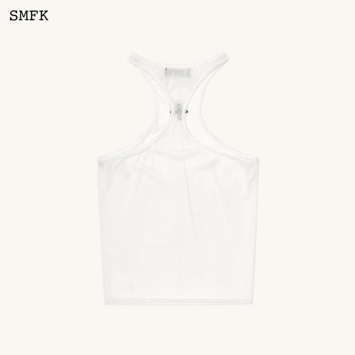 SMFK TEMPLE TRADITIONAL HALTER-NECK KNITTED VEST TOP