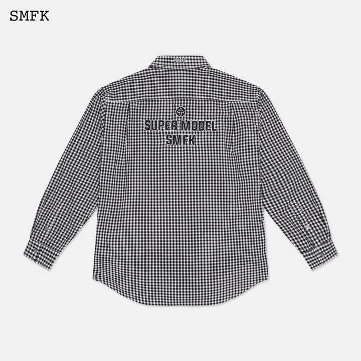 SMFK VINTAGE ACADEMY BLACK AND WHITE CHECKERED SHIRT