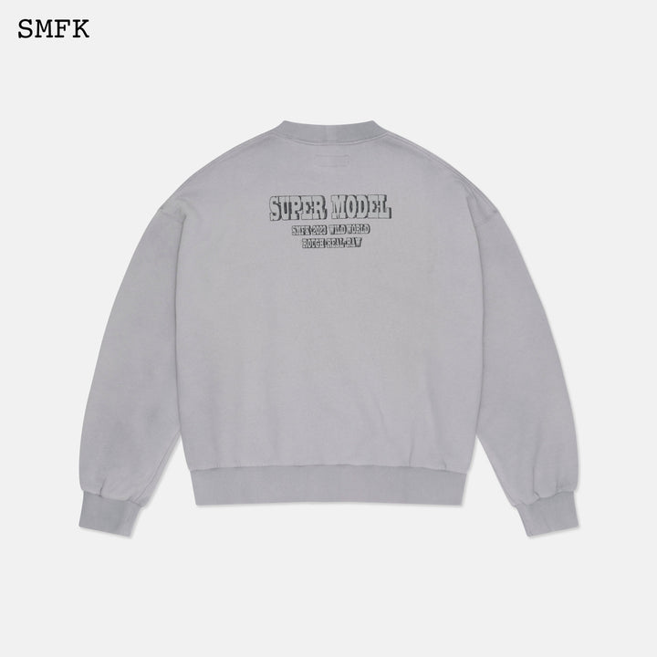 SMFK VINTAGE CAMPUS GREY LOOSE HOODIE