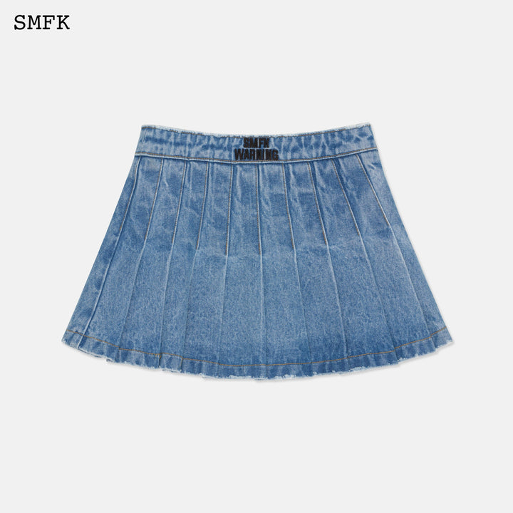 SMFK WILDERNESS WANDERING BLUE PLEATED SHORT JEANS