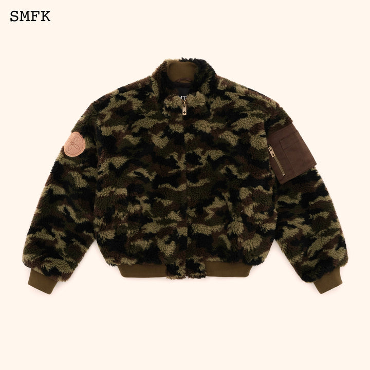 SMFK WILDWORLD ADVENTURE CAMOUFLAGE STAND COLLAR JACKET