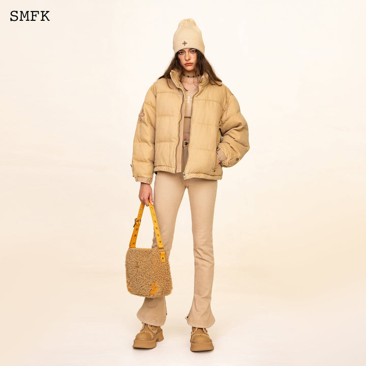 SMFK WILDWORLD ADVENTURE HIKING PUFFER JACKET IN WHEAT