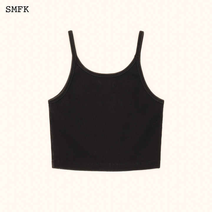 SMFK WILDWORLD CROSS SPORTY VEST TOP IN BLACK