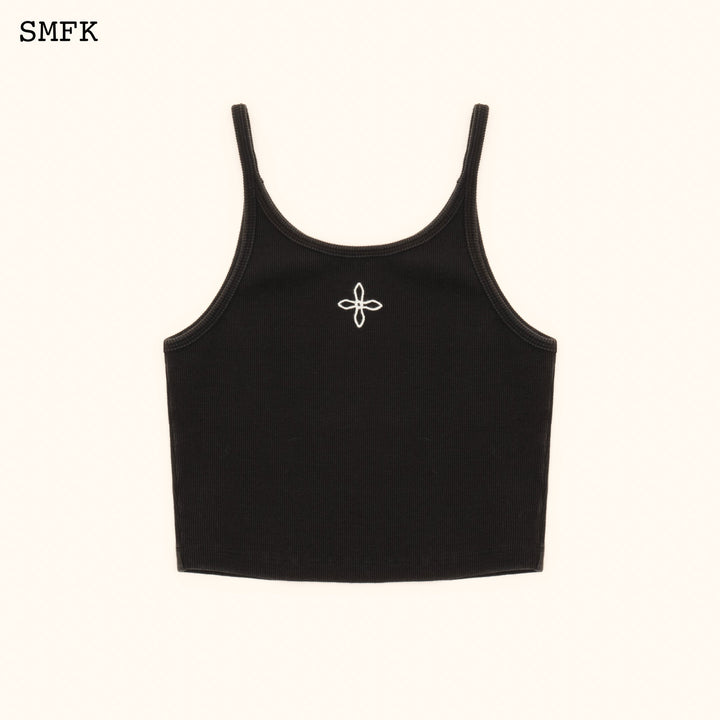 SMFK WILDWORLD CROSS SPORTY VEST TOP IN BLACK