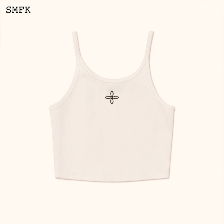 SMFK WILDWORLD CROSS SPORTY VEST TOP IN WHITE