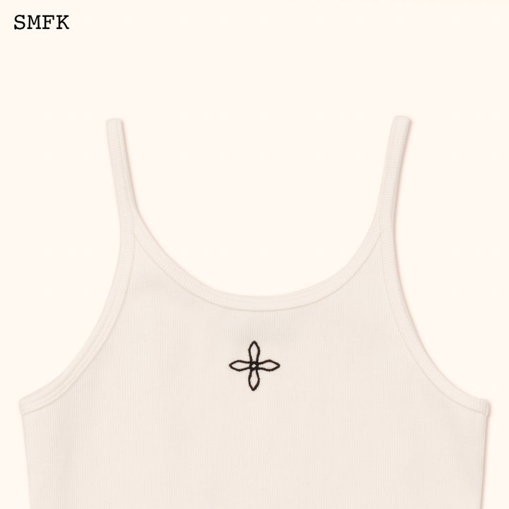 SMFK WILDWORLD CROSS SPORTY VEST TOP IN WHITE