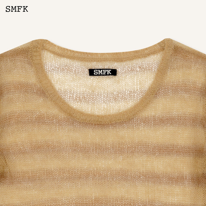 SMFK WILDWORLD DESERT STRIPE PRINT MOHAIR TOP