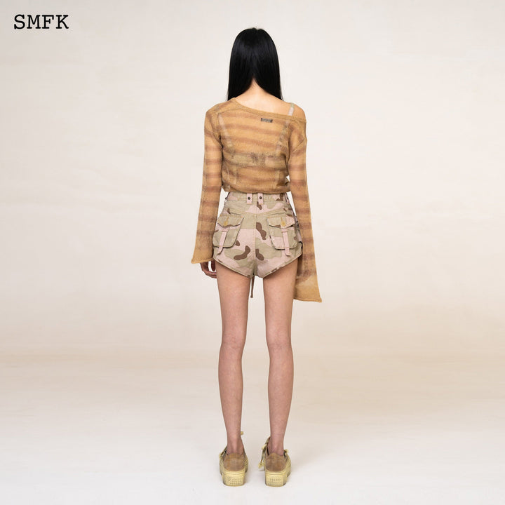 SMFK WILDWORLD DESERT STRIPE PRINT MOHAIR TOP