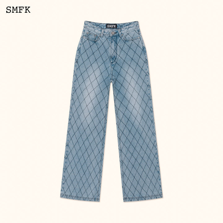 SMFK WILDWORLD FENCE LOOSE BLUE DENIM JEANS