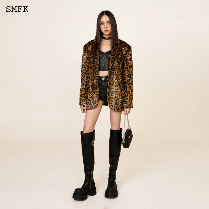 SMFK WILDWORLD LEOPARD FAUX FUR SUIT