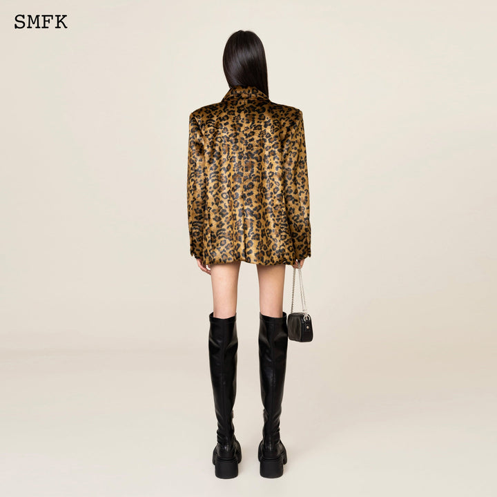 SMFK WILDWORLD LEOPARD FAUX FUR SUIT