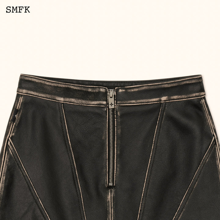 SMFK WILDWORLD RETRO LEATHER SHORT SKIRT