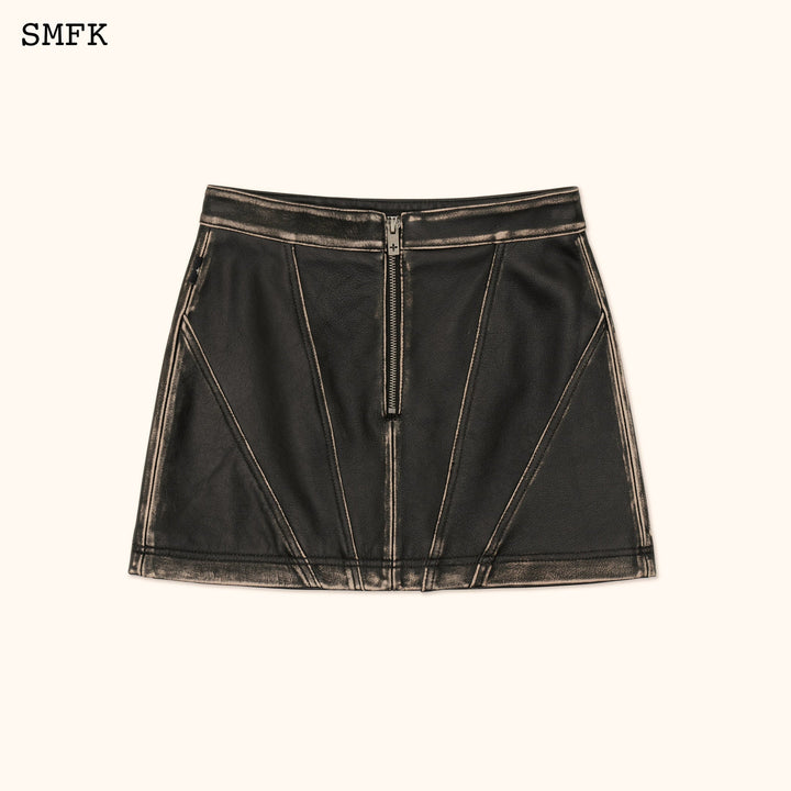 SMFK WILDWORLD RETRO LEATHER SHORT SKIRT