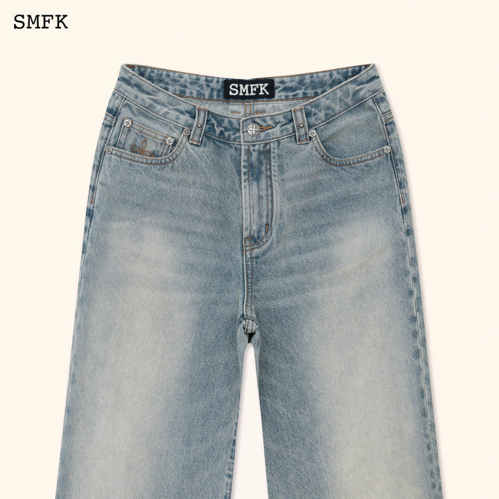 SMFK WILDWORLD TARPAN CLASSIC BLUE FLARED JEANS