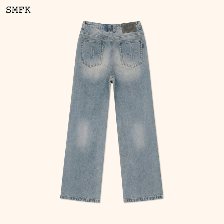 SMFK WILDWORLD TARPAN CLASSIC BLUE FLARED JEANS