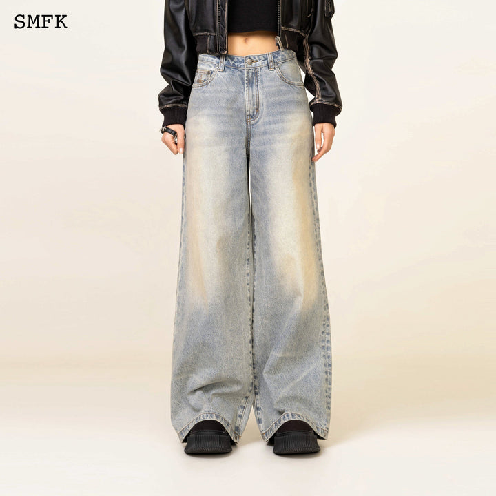 SMFK WILDWORLD TARPAN CLASSIC BLUE FLARED JEANS