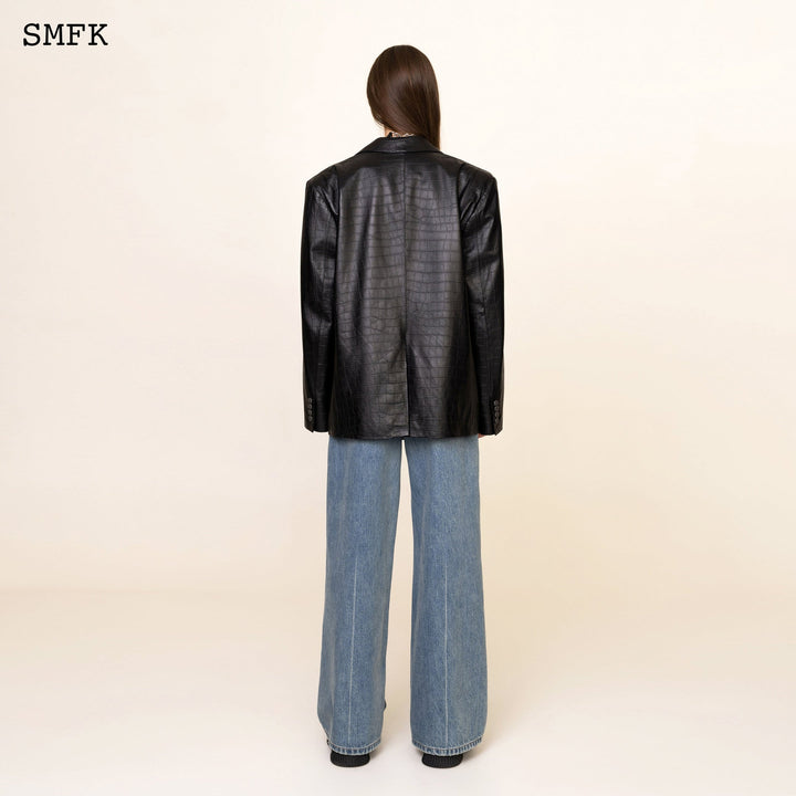 SMFK WILDWORLD VINTAGE LEATHER BLACK CROCODILE SUIT