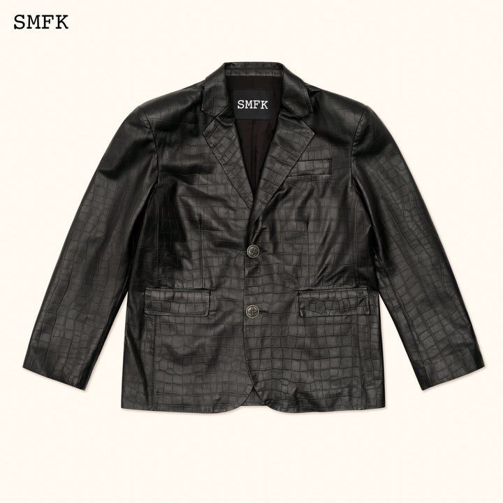 SMFK WILDWORLD VINTAGE LEATHER BLACK CROCODILE SUIT