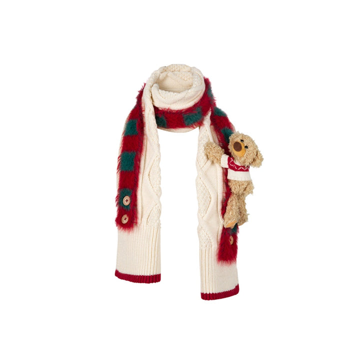 13De Marzo CHRISTMAS BEAR LINE SCARF