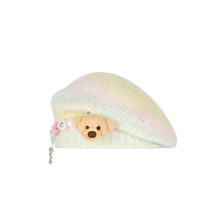 13De Marzo LOGO PENDENT MOHAIR BERET