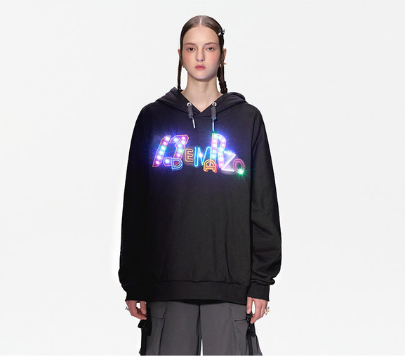 13De Marzo BEAR NEON LIGHT HOODIE