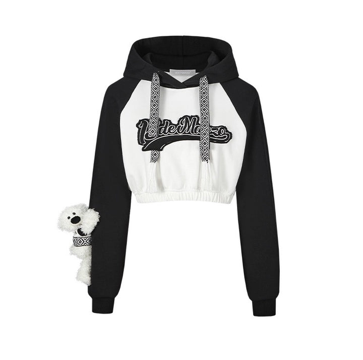 13De Marzo STRING BASEBALL LOGO SHORT HOODIE