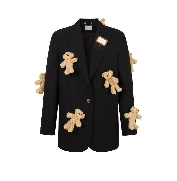 13De Marzo MINI BEARS COVERED SUIT JACKET