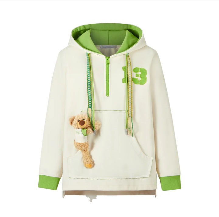 13De Marzo POCKET BEAR YOUTH HOODIE BEIGE