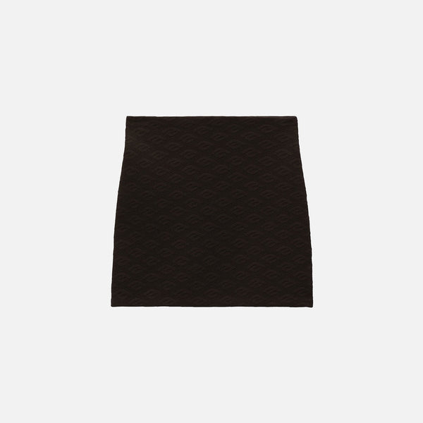 SKEWED LOGO JACQUARD MINI SKIRT S