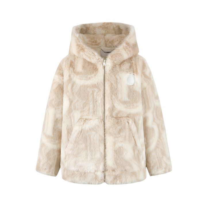 13De Marzo ARTIFICIAL FUR LOGO COAT