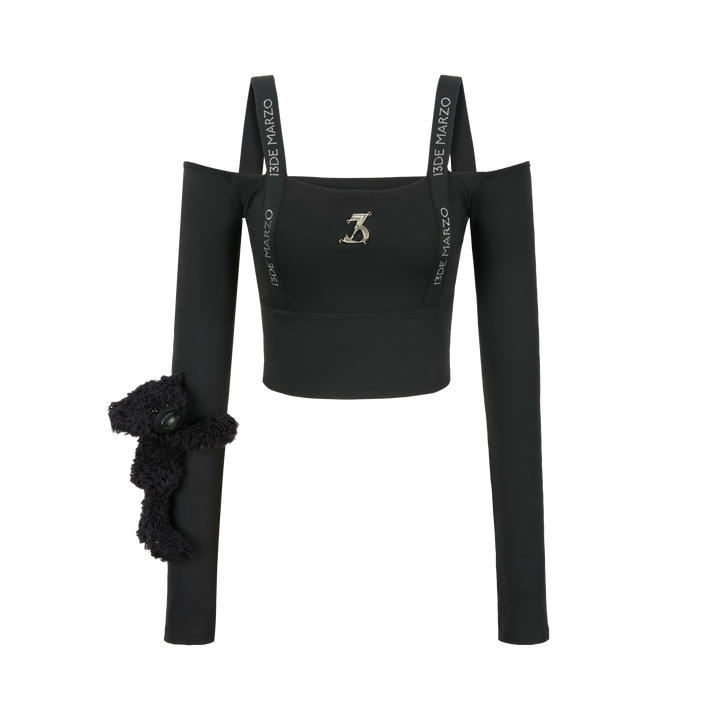 13De Marzo DIGITAL LOGO RHINESTONE OFF SHOULDER CAMISOLE