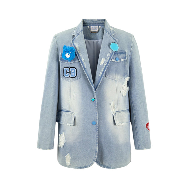 13De Marzo Care Bears Broken Denim Suit