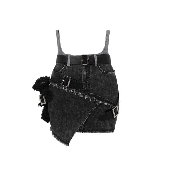 BEAR BELT DENIM DRESS