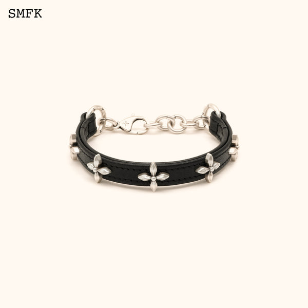 SMFK SMFK COMPASS BLACK GARDEN LEATHER ANKLET