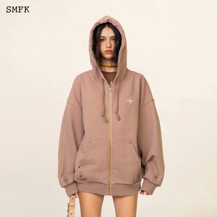 SMFK COMPASS CLASSIC CROSS HOODIE NUDE JACKET