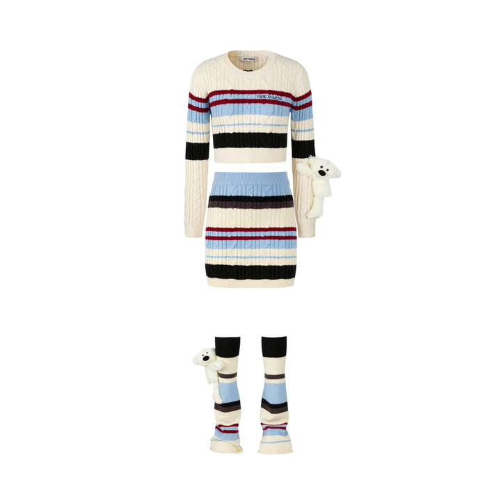 13DE MARZO STRIPE KNIT TOTAL SET