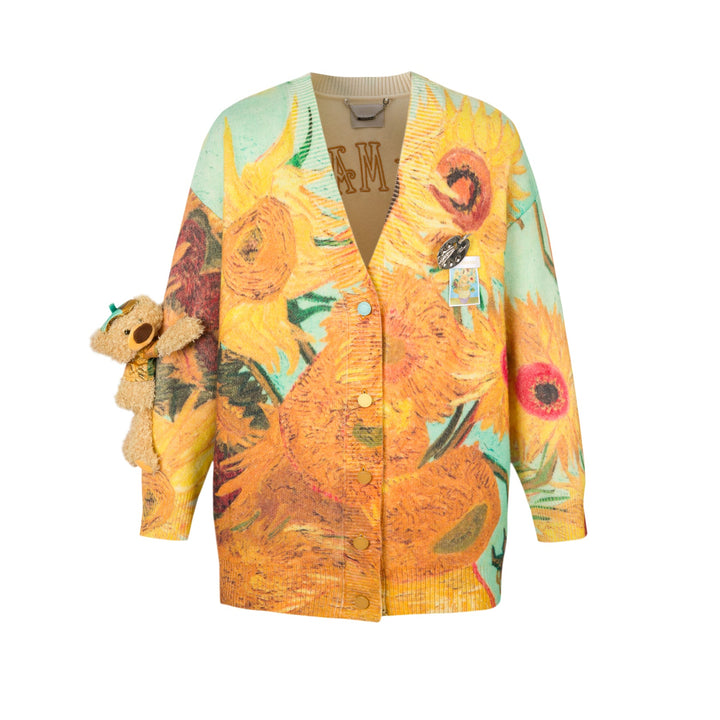 13De Marzo VAN GOGH MASTERPIECE KNIT CARDIGAN