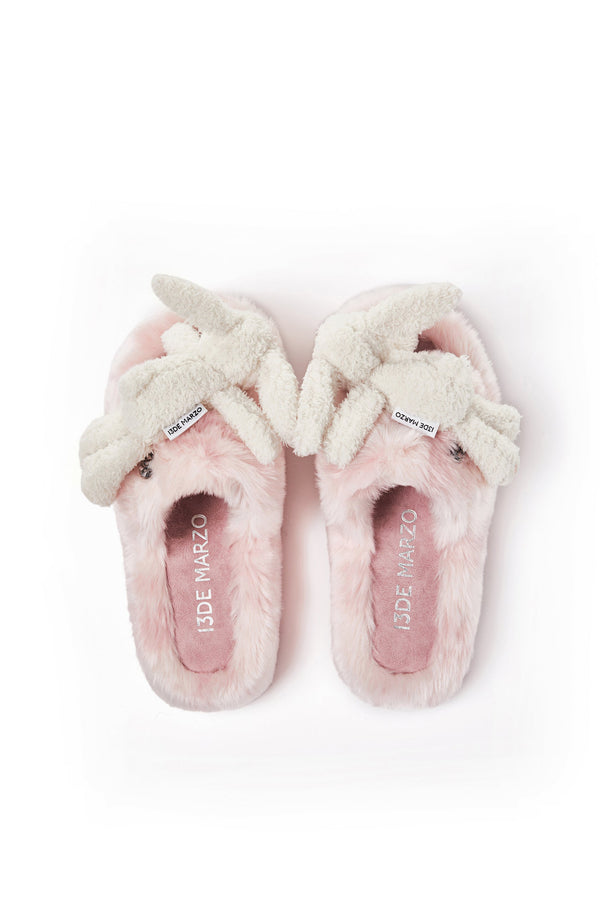 13De Marzo LOGO FURRY PLUSH SLIPPER