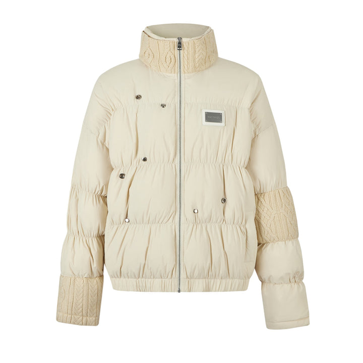 13De Marzo BEAR KNIT PATCH WRINKLE DOWN JACKET