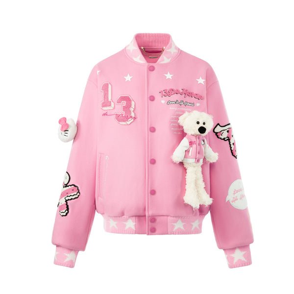 13De Marzo HELLO KITTY BEAR BASEBALL JACKET