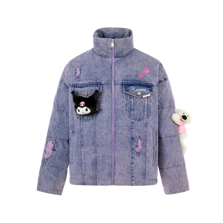 13De Marzo KUROMI BEAR DENIM DOWN JACKET