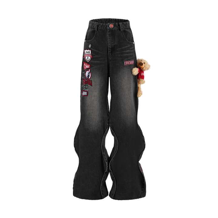 13De Marzo COCA-COLA BEAR CURVED JEANS