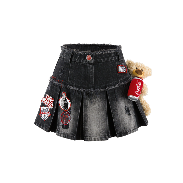 13De Marzo COCA-COLA BEAR DENIM SKIRT