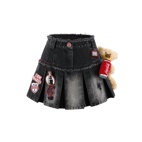 13De Marzo COCA-COLA BEAR DENIM SKIRT