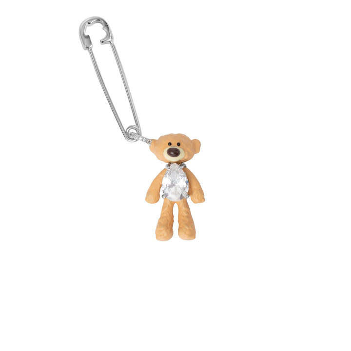 13De Marzo ZIRCONIA BEAR PENDANT EAR PIN