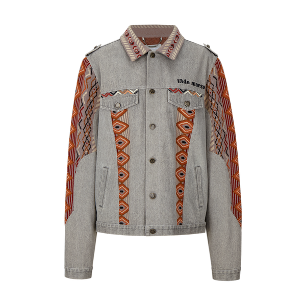 13De Marzo TRIBE HUNTING TOTEM PATCH JACKET