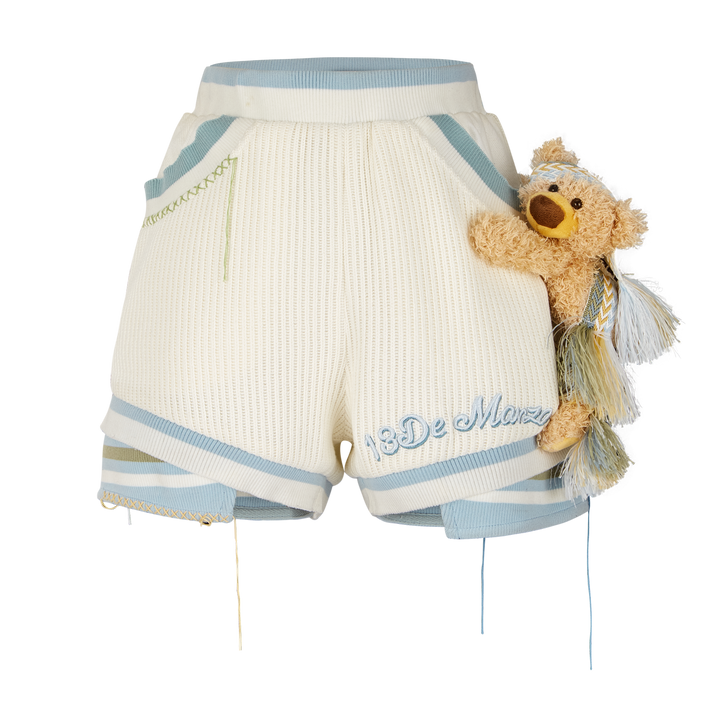 13De Marzo BEAR DECONSTRUCT KNIT SHORTS